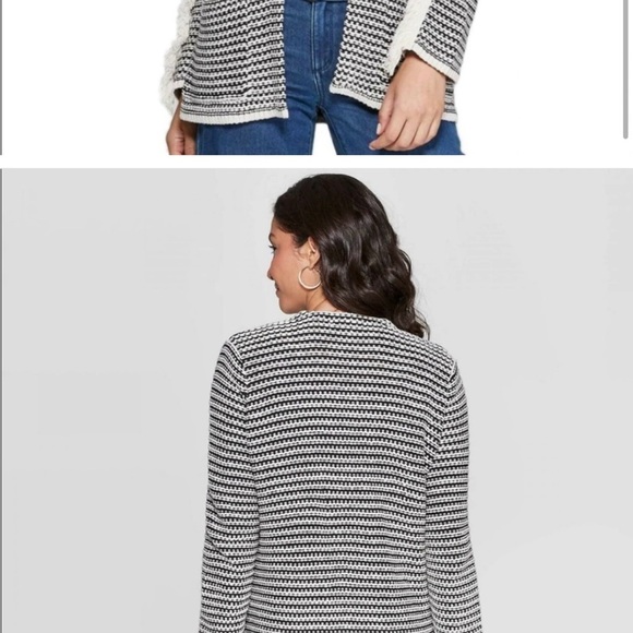 Knox Rose Black and Cream Cardigan - Picture 9 of 9